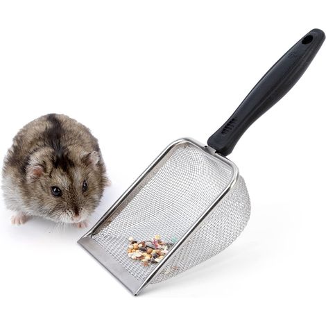 – Pelle inox pour hamster/bain de sable, tamis fin substrat (1/4)