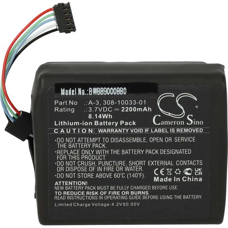 vhbw Replacement Battery compatible with Arlo Baby, Baby ABA1100 Baby Monitor, Babyphone (2200mAh, 3.7 V, Li-ion)