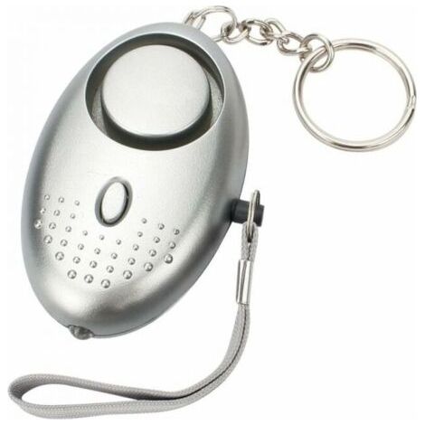 Argent Alarme Personnelle, 140DB Porte Cle Alarme d'urgence avec Torche Anti Agression avec Lumière LED for Femmes, Enfants, Personnes âgées (1/4)