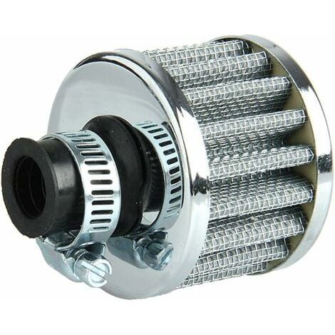 Cold Air Filter Breather Crankcase Turbo Fan 12MM Mini Silver For Car Motorcycle (silver) (1/4)
