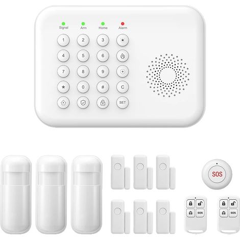 Système de sécurité, connexion sans fil, compatibilité avec la maison intelligente, Kit GSM A01 D, Prise EU (1/2)