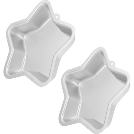 Moldes para pasteles con forma de estrella, inoxidables, 2 unidades.