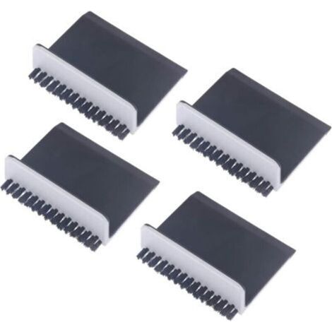 Ensemble de 4 brosses noires pour le nettoyage de la cuisine : brosses pour les plans de travail, brosses pour le nettoyage des légumes, accessoires de cuisine pour la maison, brosses de nettoyage pou (1/4)