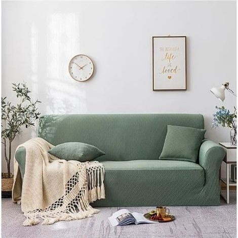 Housse de canapé 3 places-polyester-Vert-sofa cover 190-230 cm (1/3)