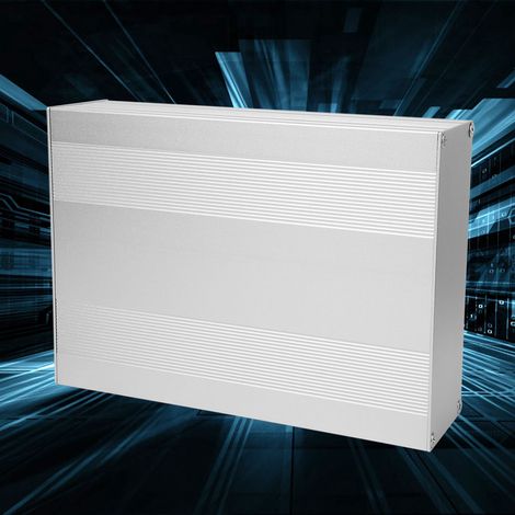 Boîtier de projet en aluminium, type split, finition argent mat, pour jonction de circuits imprimés DIY, 54 x 145 x 200 mm (1/5)