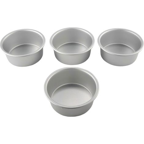 Ensemble de 4 petits moules à gâteaux ronds de 10 cm (4 pouces), moules à pâtisserie (1/5)