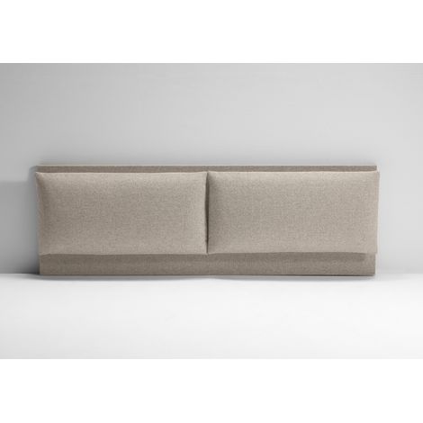 EVERGREENWEB - Testata Letto Matrimoniale Imbottita, Testiera di Tessuto antimacchia con cuscino imbottito in Foam, interno in puro legno. Testata letto muro, Realizzata in Italia - BIANCO CREMA