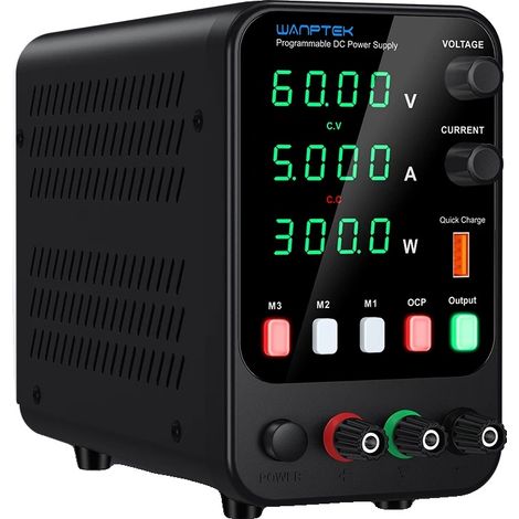 Alimentation électrique DC, tension réglable, fonction de charge USB, APS605H 60V 5A (1/2)