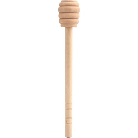 Lot de 50 cuillères à confiture en bois pour pots à miel et confiture, avec bâtonnets de 15 cm pour doser et mélanger.-Crezuo