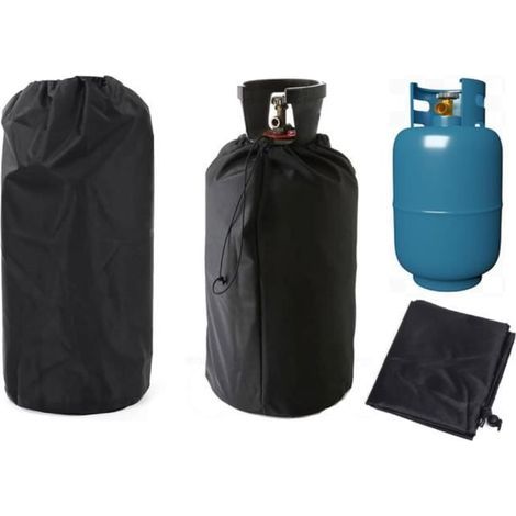 2 gas tank covers - 31 x 59 cm - 210D Oxford fabric - BBQ protection - Includes drawstring