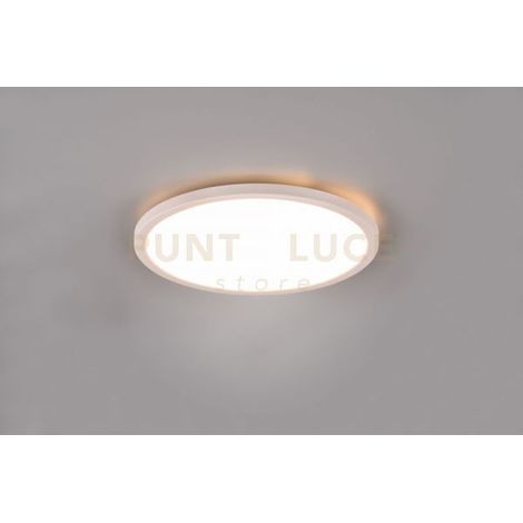 AUREO PLAFONIERA LED  18W 2200lm, 3000 - 6500K BORDO BIANCO CON TELECOMANDO MULTIFUNZIONE RETRO ILLUMINATA RGB D. 29CM DIMMERABILE
