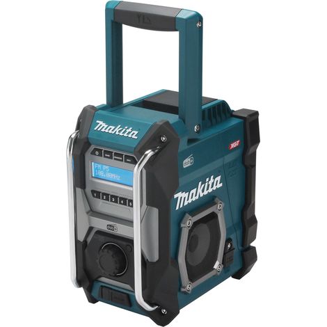 Makita – Radio de chantier DAB IP65 – Alimentation secteur et batterie Li-ion 12-40V – Haut-parleurs stéréo – MR003GZ