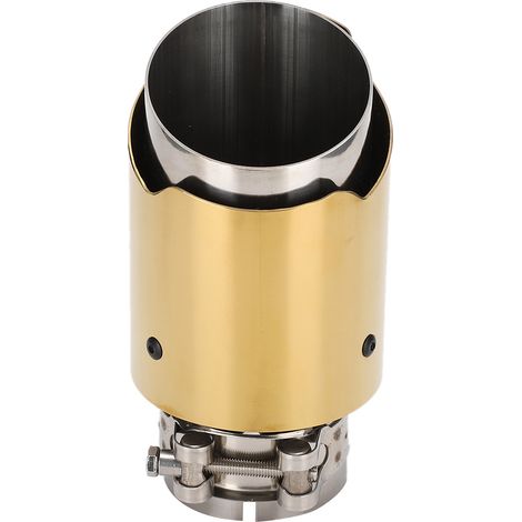 Embout d'échappement universel en acier inoxydable doré, entrée 63mm/2,5in, sortie 89mm/3,5in, pour voiture, tube de queue (1/3)