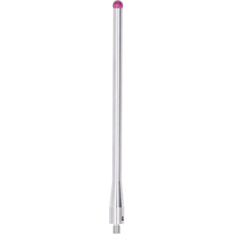 Rubine 5,0-mm-Kugel-Koordinatenmesstaster, M4-Edelstahlschaft, 100 mm Länge, Referenz A-5000-7522