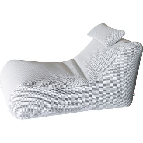 Lettino Chaise Lounge 120x70x65 cm con Cuscino in Poliestere Armonia Bianco (1/3)