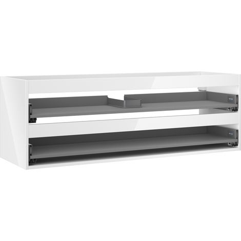 Mexen Box-A cuerpo del mueble bajo lavabo 140 cm, 2 cajones, blanco brillo - 91AX0-1400-470-2-00 (1/5)