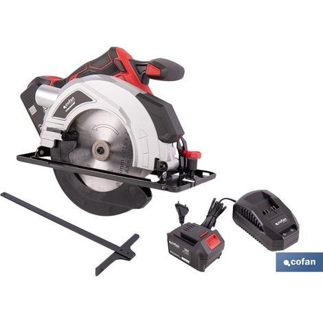 Scie circulaire à batterie Li-ion 20 V Ø185 mm avec moteur sans balais (1/4)
