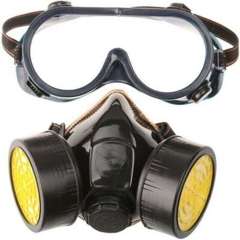 Professional gas mask, activated carbon painting mask, respirator with 2 filters for dust, pesticides, formaldehyde and colored lacquers