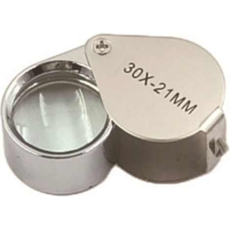1pc Loupe de bijoutier - Loupe 30 x 21 mm Bijoux Lentilles antiques - Loupe de poche 30x - Loupe en verre pliable (1/5)