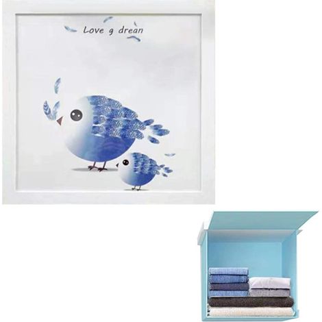 Creative 3D Removable Foldable Storage Cabinet, Halloween Party Decoration, Beach Style, Waterproof Wall-Mounted Locker, Little Bird, 56  43.5  43.5cm (1/5)