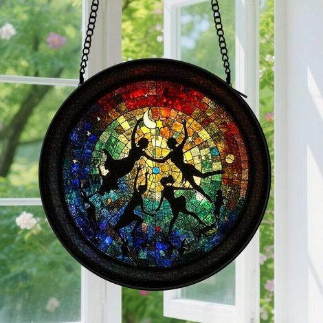 Capteur de soleil en vitrail - décoration spirituelle 9cm (1/4)