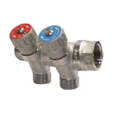 Collettore lineare per sanitari serie miki 3/4" a 2 vie Rinaldi e pettinaroli