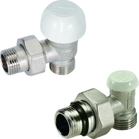 Tiemme- Valvola Termo + Detentore Da 1/2" A Squadra Per Rame/Multistrato