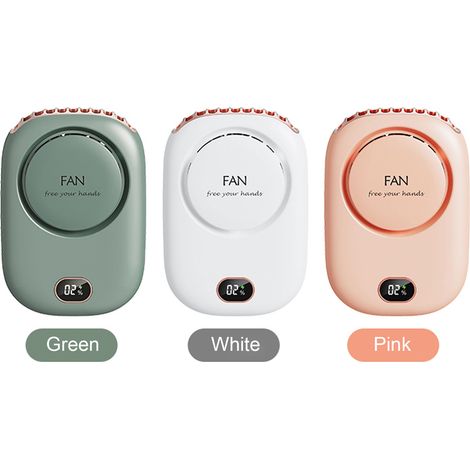 [Ventilador portátil recargable] Ventilador de cuello ligero y ajustable con puerto USB y 3 velocidades para la oficina, viajes, el hogar y actividades al aire libre. (1/4)