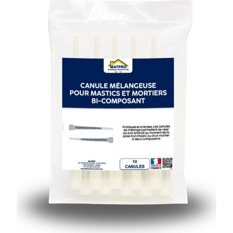 Canule mélangeuse pour mastics et mortiers bi-composant - 10 unités - MATPRO