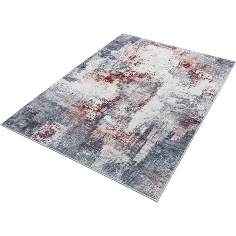 Xfrog Vintage-Teppich mit abstraktem Muster (Rot/Grau, 120 x 160 cm) (1/5)