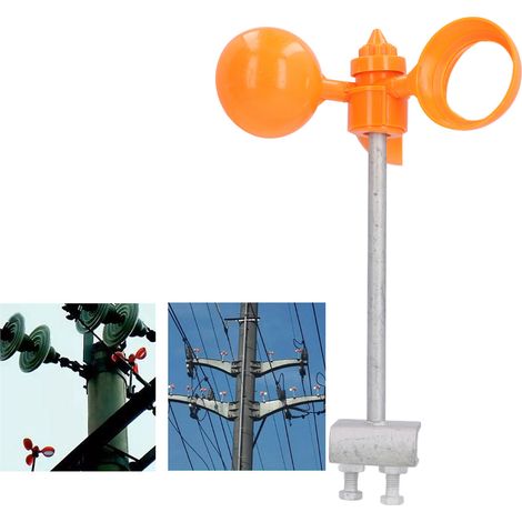 Isolierte, windbetriebene Vogelabwehrvorrichtung, elektrischer Turm, Obstplantage, Flughafen, reflektierende Vogelabwehrvorrichtung, reflektierende visuelle Vogelabwehrvorrichtung, kleine, auf einem E (1/5)