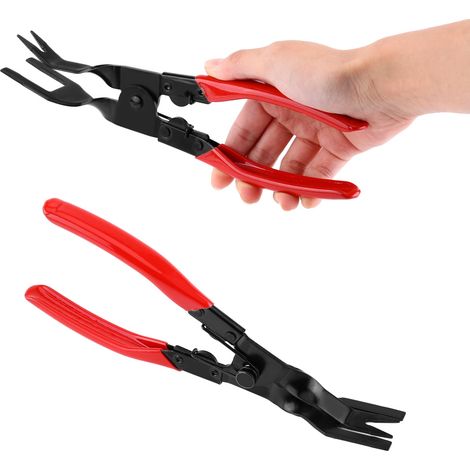 Ensemble de 2 pièces : pince pour retirer les clips de garniture de panneau de porte intérieure de voiture, outil de démontage de garniture de sellerie (1/5)