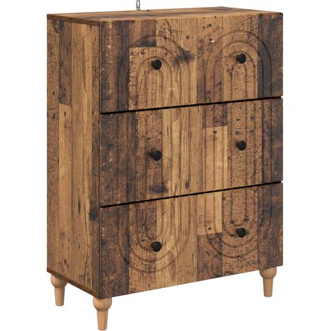 Schubladenschrank Altholz 66 x 34,5 x 90 cm Holzwerkstoff vidaXL