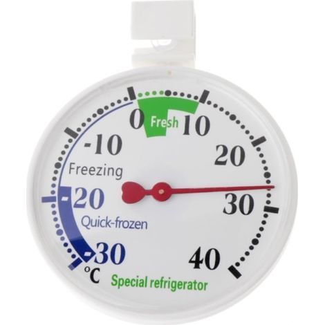 Thermomètre de réfrigérateur à grand cadran, appareil de mesure de la température avec ventouse, 2 Pièces (1/5)