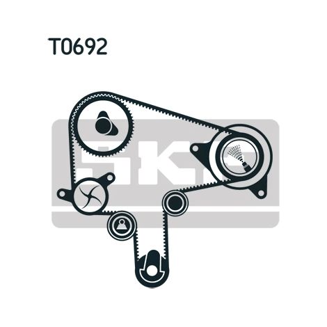 Kit de courroie crantée SKF VKMA 94920 MAZDA RF2A-12-770A RF2A-12-770B