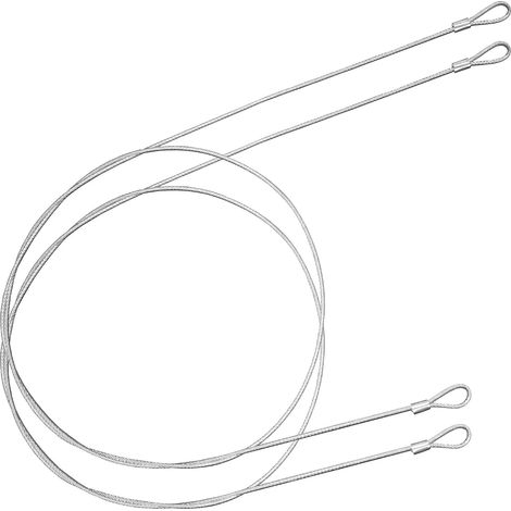 Lot de 2 câbles antivol de sécurité en acier inoxydable de 100 cm Épaisseur : 2 mm de long pour les bagages GoPro, caméras d'action (1/4)