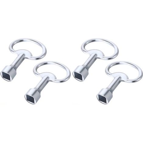 Llave cuadrada universal de 4 piezas con boca abierta，llave triangular metálica para machos de roscar de 8,2 mm，5,43,91cm (1/5)