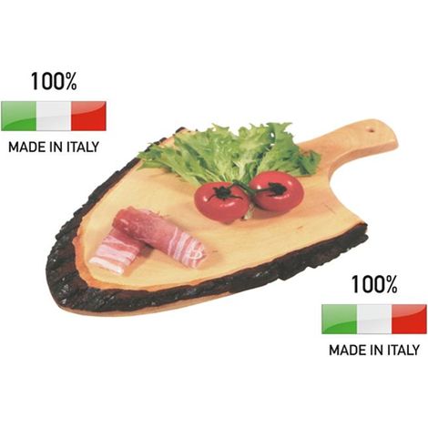 Calder Tagliere In Legno Corteccia 42 Cm Con Manico Salumi Formaggi Affettati Antipasti Made In Italy
