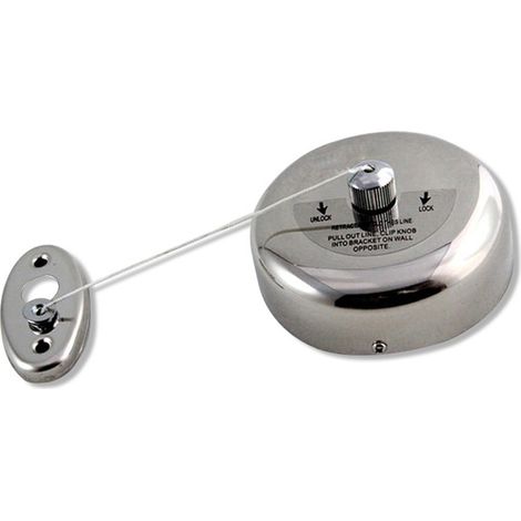 1 Étendoir à linge rétractable, corde en acier inoxydable SUS304, finition chrome poli, usage intérieur extérieur(Troisième trimestre : août) (1/5)