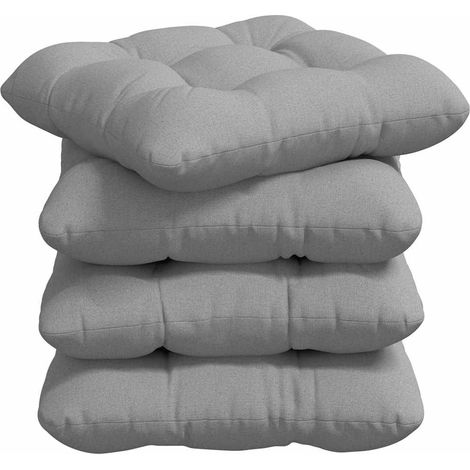 Maison Exclusive - Cuscini per Seduta 4 pcs Grigio Nuvola 40 x 40 x 12 cm Tessuto