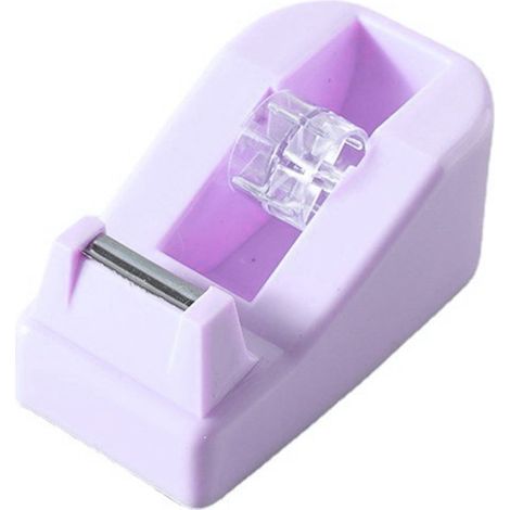 Beyamis Dévidoir ruban adhésif violet – tige 2cm, plastique robuste, coupe cadeau, bureau maison (1/5)