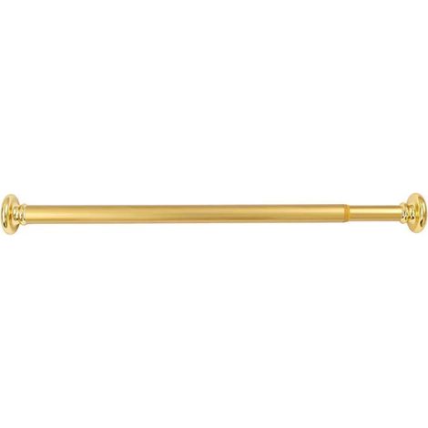 Barre pour rideau de douche rétractable 55-90 cm – Aluminium doré – Installation sans outil – Résistante à la rouille et à la corrosion (1/4)