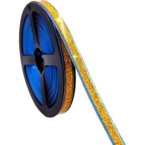 Bandes de calfeutrage autocollantes, ruban de calfeutrage, convient pour salle de bain, cuisine (largeur : 7,5 mm, doré) (1/5)