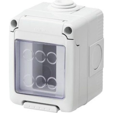Gewiss Horiz. 1-Gang PVC Surface Mount Enclosure IP55, Deep Lid, 396 x 316 x 188 mm