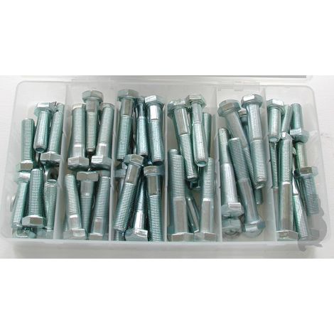 Vis- und Muttern-Set für Rasenmäherräder. Bestehend aus einem Sortiment von 136 Teilen.