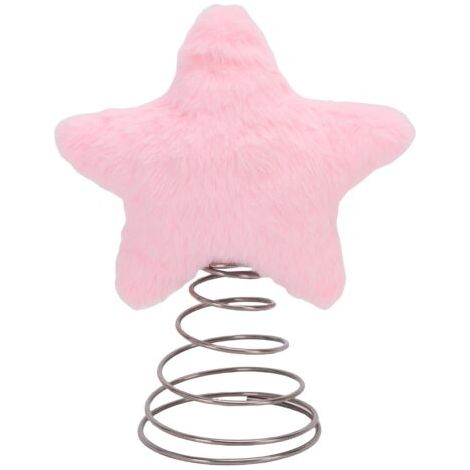 QORVA-Décoration de sommet d'arbre de noël, Adorable étoile en peluche, pour fête, bureau, décoration de la maison, Roseate (1/5)
