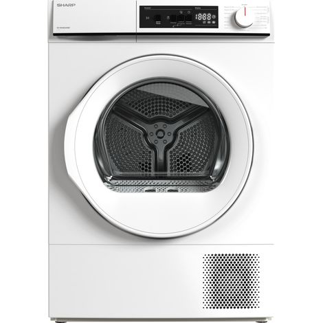 Sharp KD-NHA8S6GWE asciugatrice Libera installazione Caricamento frontale 8 kg Bianco