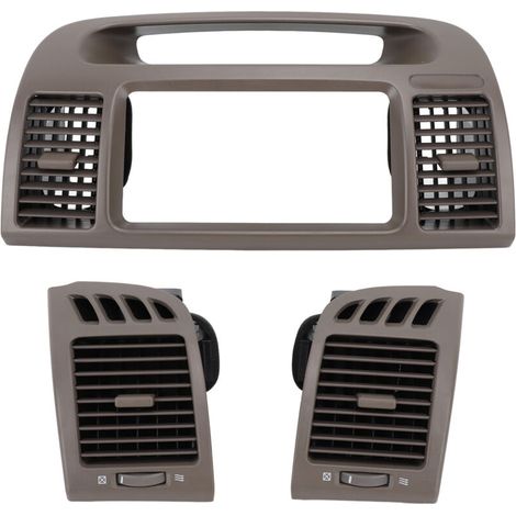 Panneau de sortie de climatisation central, façade avant de la radio, moulure de plateau, grille de sortie d'air de remplacement pour Toyota Camry XV30 2001 à 2006 (1/5)