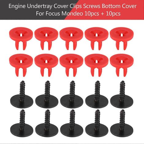 20 clips et vis de fixation pour cache inférieur de moteur Ford Focus Mondeo (1/5)
