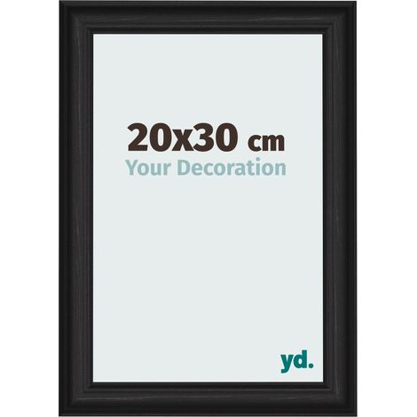 yd. - Cadre photo 20x30 - Noir Grain de Bois - MDF - Lazio